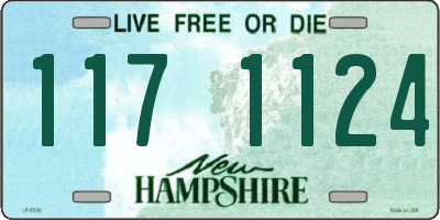 NH license plate 1171124