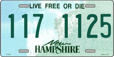 NH license plate 1171125