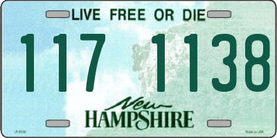 NH license plate 1171138