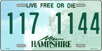 NH license plate 1171144