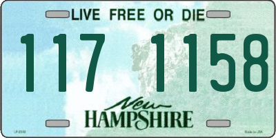 NH license plate 1171158