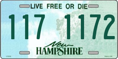 NH license plate 1171172