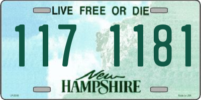 NH license plate 1171181