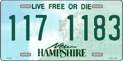 NH license plate 1171183