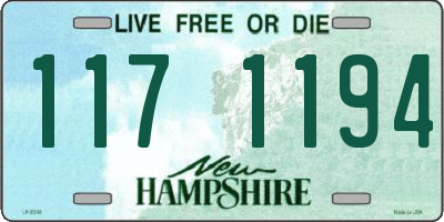 NH license plate 1171194