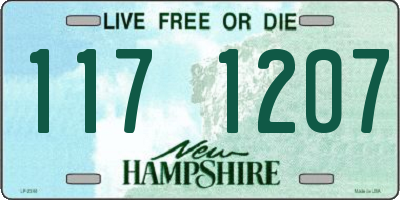 NH license plate 1171207
