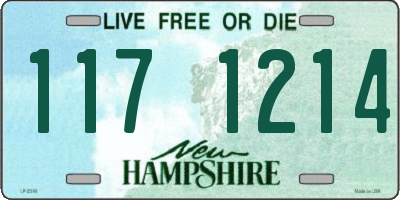 NH license plate 1171214