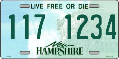 NH license plate 1171234