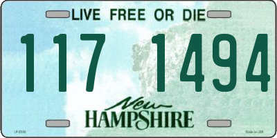 NH license plate 1171494