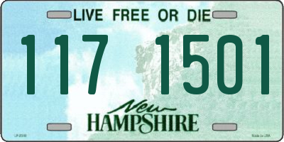 NH license plate 1171501
