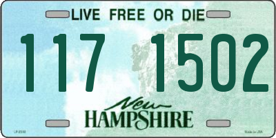 NH license plate 1171502