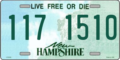 NH license plate 1171510