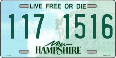 NH license plate 1171516