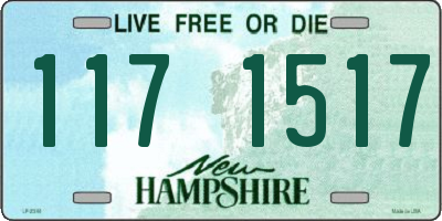 NH license plate 1171517