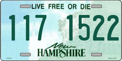 NH license plate 1171522
