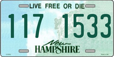 NH license plate 1171533