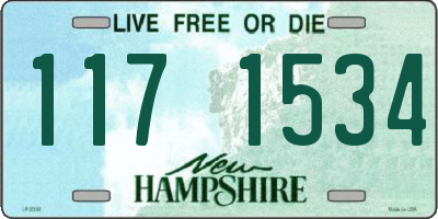 NH license plate 1171534