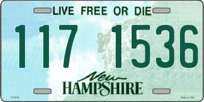 NH license plate 1171536