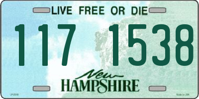 NH license plate 1171538