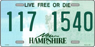 NH license plate 1171540