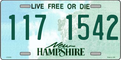 NH license plate 1171542