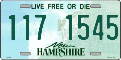 NH license plate 1171545