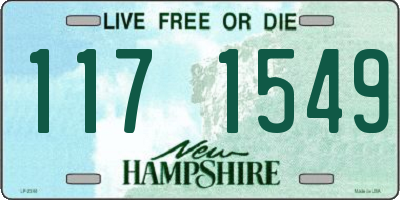 NH license plate 1171549
