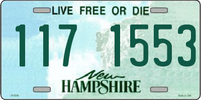 NH license plate 1171553