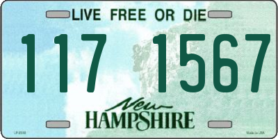 NH license plate 1171567