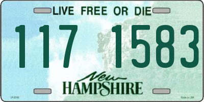 NH license plate 1171583