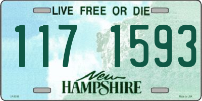 NH license plate 1171593
