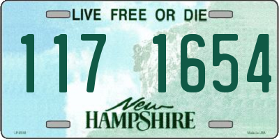 NH license plate 1171654