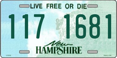 NH license plate 1171681