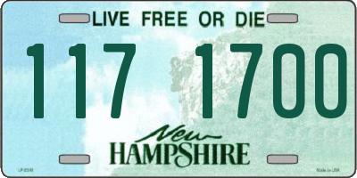 NH license plate 1171700
