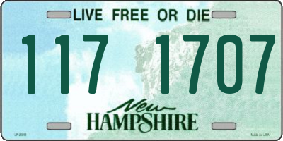 NH license plate 1171707