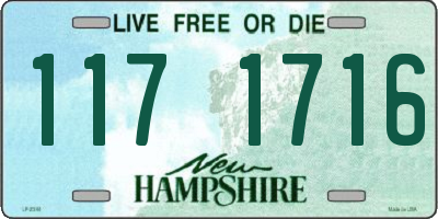NH license plate 1171716