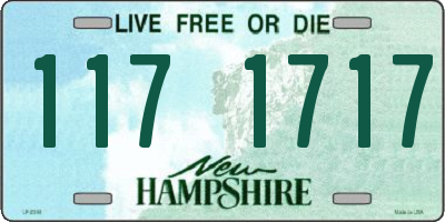 NH license plate 1171717