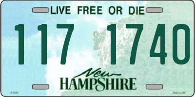 NH license plate 1171740