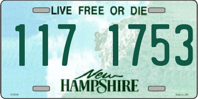 NH license plate 1171753