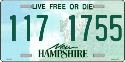 NH license plate 1171755