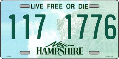 NH license plate 1171776