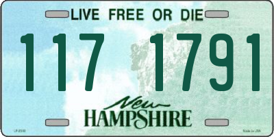 NH license plate 1171791