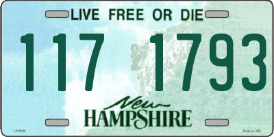 NH license plate 1171793