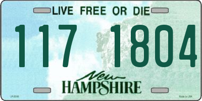 NH license plate 1171804