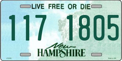 NH license plate 1171805