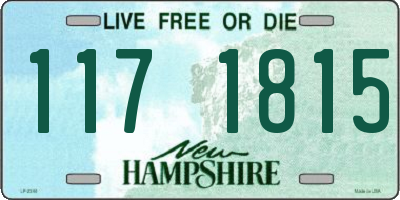 NH license plate 1171815