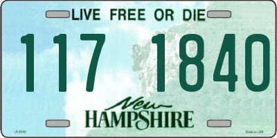 NH license plate 1171840
