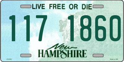 NH license plate 1171860