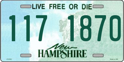NH license plate 1171870