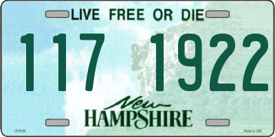 NH license plate 1171922